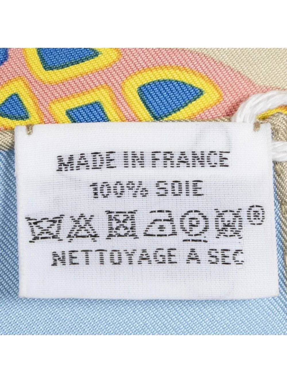 Hermes Scarf Light Blue Yellow Green Silk